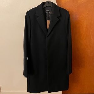 A.P.C. Tancrede Black Wool Coat (Size: S)